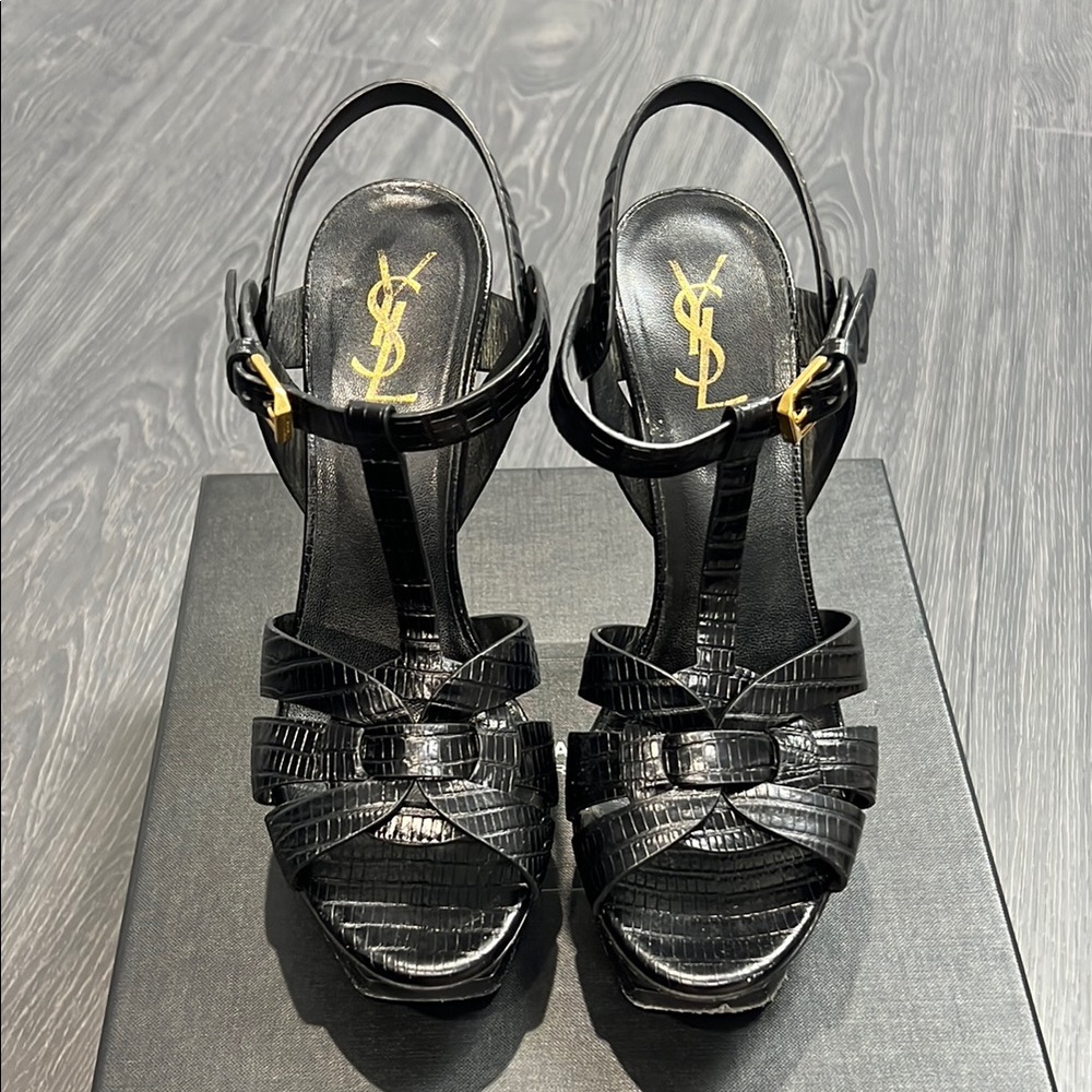 Saint Laurent Tribute Heels Black